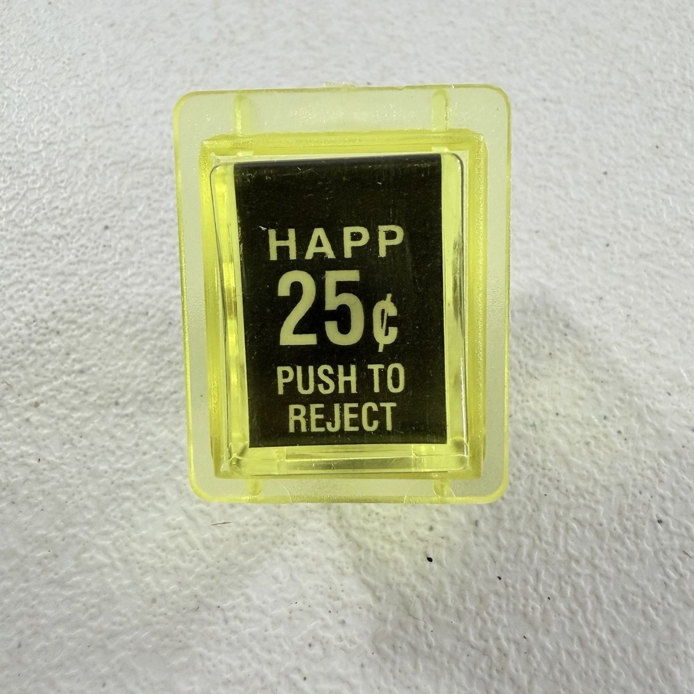 Happ $0.25 Coin Entry Pushbutton Yellow 42-0517-05